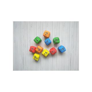 Polyester alphabet dice set of 5_05